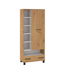 Wysoki regał z drzwiami i szufladą COO-08 COOL Podstawowe (4)