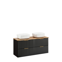 Szafka łazienkowa wisząca z umywalką 120 cm ADEL BLACK Podstawowe