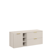 Szafka łazienkowa wisząca z blatem i koszem na pranie 140 cm ADEL CASHMERE Podstawowe