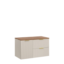 Szafka łazienkowa wisząca z blatem i koszem na pranie 100 cm ADEL CASHMERE Podstawowe