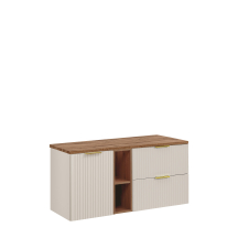 Szafka łazienkowa wisząca z blatem i koszem na pranie 120 cm ADEL CASHMERE Podstawowe