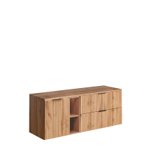 Szafka łazienkowa wisząca z blatem i koszem na pranie 140 cm ADEL OAK Podstawowe