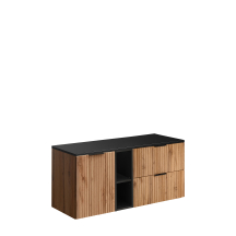 Szafka łazienkowa wisząca z blatem i koszem na pranie 120 cm ADEL OAK Podstawowe