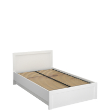 Łóżko 120 x 200 ze stelażem i pojemnikiem Biały Mat JAZZ Podstawowe