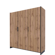 Szafa trzydrzwiowa Dąb Wotan / Czarny AMINO Podstawowe