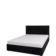 Łóżko tapicerowane 160 x 200 tkanina Mono Czarna BELLANO Podstawowe