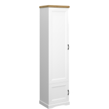 Bieliźniarka wysoka dwudrzwiowa z półkami Biały / Dąb Harbor RIVA Podstawowe