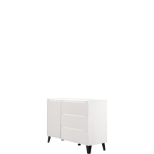 Komoda jednodrzwiowa z 3 szufladami BORG Biały Mat / Kaszmir Mat BORG Podstawowe