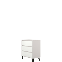 Komoda z 3 szufladami BORG Dąb Kaszmir Mat / Biały Mat BORG Podstawowe