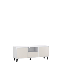 Szafka RTV 2D1S pod telewizor BORG Biały Mat / Kaszmir Mat BORG Podstawowe