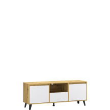 Szafka RTV 2D1S pod telewizor BORG Dąb Artisan / Biały Mat BORG Podstawowe