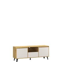 Szafka RTV 2D1S pod telewizor BORG Dąb Artisan / Kaszmir Mat BORG Podstawowe