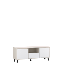 Szafka RTV 2D1S pod telewizor BORG Dąb Kaszmir Mat / Biały Mat BORG Podstawowe