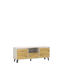 Szafka RTV 2D1S pod telewizor BORG Dąb Kaszmir Mat / Dąb Artisan BORG Podstawowe