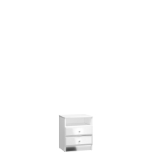 Szafka nocna w stylu glamour 2 szuflady Biały Połysk GLAMOUR Podstawowe