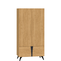 Szafa na ubrania do sypialni Dąb Baltic / Czarny TOSCANIA Podstawowe