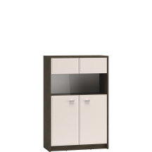 Kredens z witryną dwudrzwiowy front Kaszmir Połysk AVANTE Podstawowe