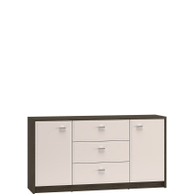 Komoda z cichym domykiem 2-drzwiowa 3 szuflady front Kaszmir Połysk AVANTE Podstawowe