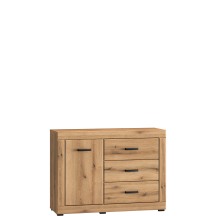 Komoda 1-drzwiowa 3 szuflady Dąb Evoke DORA Podstawowe
