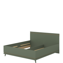 Łóżko 180 x 200 bez stelaża Dąb Olej / Zgaszona Zieleń 24GDOH32 TYP-32 SCANDI Podstawowe