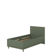 Łóżko 100 x 200 bez stelaża Dąb Olej / Zgaszona Zieleń 24GDOH34 TYP-34 SCANDI Podstawowe