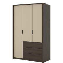 Szafa MOLA 3-drzwiowa z trzema szufladami Dąb Dunin / Beż Jasny 24D1OI19 TYP-19 Podstawowe