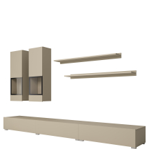 Meblościanka do salonu Jasny Beż 2412BM10 TYP-10 BAROS Podstawowe