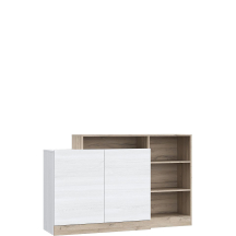 Komoda BODIL Prawa BDLK233R-M816 Dąb Śnieżny / Dąb Bianco Podstawowe