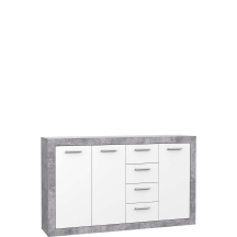 Komoda 150 cm z szufladami i drzwiami BCCK241-C264 Beton Jasnoszary / Biały BACCIO Podstawowe