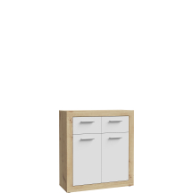 Komoda 2 szuflady 2 drzwi BCCK221-C804 Dąb Artisan / Biały BACCIO Podstawowe