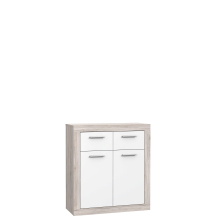 Komoda 2 szuflady 2 drzwi BCCK221-T19 Dąb Piaskowy / Biały BACCIO Podstawowe