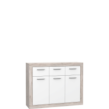 Komoda 120 cm BCCK231-T19 Dąb Piaskowy / Biały BACCIO Podstawowe