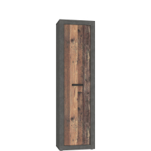 Szafa wąska 50 cm ZMBS712-C764 Beton Ciemnoszary / Old Wood Vintage ZUMBA Podstawowe