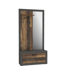 Przedpokój 90 cm ZMBD04-C764 Beton Ciemnoszary / Old Wood Vintage ZUMBA Podstawowe