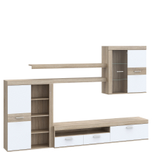 Zestaw mebli do salonu ZMBM01L-Q45F Dąb Sonoma / Biały Uni ZUMBA Podstawowe