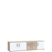 Szafka RTV Lewa z szufladami 180 cm IKLT041L-Q45F Dąb Sonoma / Biały Uni NET106 Podstawowe