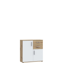Komoda 2 szuflady 2 drzwi IKLK221-C830 Dąb Artisan / Biały NET106 Podstawowe
