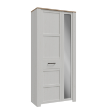 Szafa Lewa 90 cm z lustrem BHLS923-M482 Dąb Riviera / Modrzew Jasny Sibiu CHISBURY Podstawowe