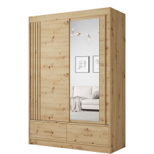 Szafa przesuwna dwudrzwiowa 150 cm z lustrem CANADA CA-1 Artisan CANADA Podstawowe