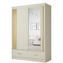 Szafa przesuwna dwudrzwiowa 150 cm z lustrem CANADA CA-35 Caschmere uchwyty Złote CANADA Podstawowe