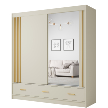 Szafa przesuwna dwudrzwiowa 200 cm z lustrem CANADA CA-35 Caschmere uchwyty Złote CANADA Podstawowe