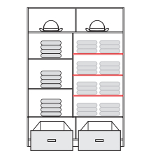 Dodatkowe półki do szafy CANADA 150 cm 3 szt. Caschmere Szkic