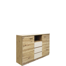 Komoda z szufladami i drzwiami 130 cm CX3 Artisan / Cashmere CANADA Podstawowe