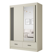 Szafa przesuwna dwudrzwiowa 150 cm z lustrem CANADA CA-34 Caschmere uchwyty Czarne CANADA Podstawowe