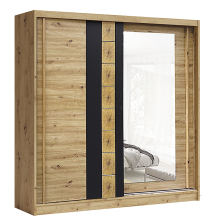 Szafa przesuwna AVANTGARDE 2-drzwiowa z lustrem 200 cm AV-1 Artisan / Grafit / Timber Podstawowe