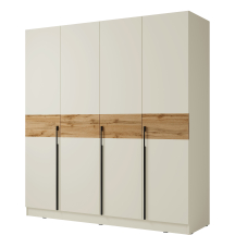 Szafa bez lustra DENVER 4-drzwiowa 200 cm DEN3 Wotan / Cashmere Podstawowe