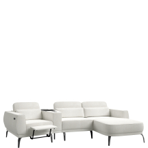 Narożnik z barkiem i podnóżkiem elektrycznym Prawy VELUMO Podstawowe