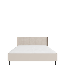 Łóżko 160 x 200 ze stelażem i pojemnikiem Beż Piaskowy GR14 GRANDE Podstawowe