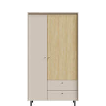 Szafa dwudrzwiowa Beż Piaskowy / Dąb Olejowany MA13 MALTA Podstawowe