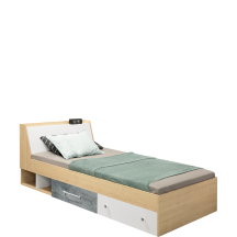 Łóżko 120 młodzieżowe ze schowkiem STEP Podstawowe